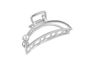 Premium Metal Mini Hair Claw Clip with Pearl - Elegant Non-Slip Hair Accessory