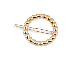 Minimalist Metallic Snap Hair Clip - Sleek High-Shine Accessory
