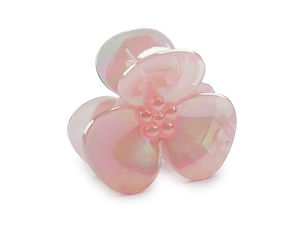 Pearl AB Finish Flower Mini Hair Claw Clip - Elegant Non-Slip Floral Hair Accessory