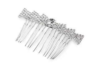 Elegant Crystal Rhinestone Metal Hair Comb - Premium Bridal & Special Occasion Hair Accessory for Women