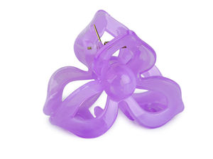 Elegant Translucent Flower Hair Claw Clip - Premium Mini Hair Claws for Women, Strong Grip Floral Hair Accessory for All Hair Types