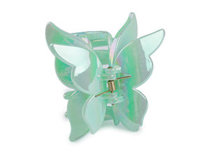 Premium Butterfly Mini Hair Claw Clip with Pearlized Aurora Borealis (AB) Finish - Secure Grip Hair Accessory for Women and Girls
