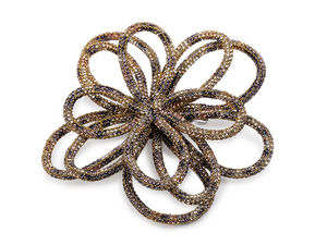 Elegant Floral Rhinestone Brooch and Hair Clip – 13cm Premium Crystal Flower Ornament for Hair, Clothing, and Accessories