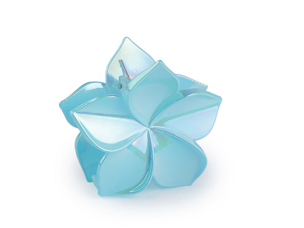 Mini Floral Hair Claw Clip with Pearl AB Luster – Premium Non-Slip Flower Hair Clamp for Women & Girls