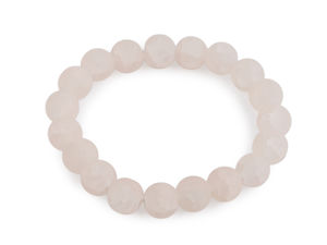 Elegant Ice-Effect Glass Bead Stretch Bracelet - Universal Elastic Fit