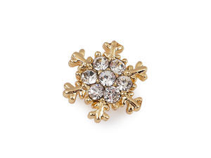 Mini Snowflake Rhinestone Brooch - Elegant Winter & Holiday Pin