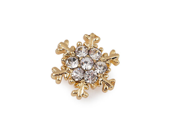 Mini Snowflake Rhinestone Brooch - Elegant Winter & Holiday Pin