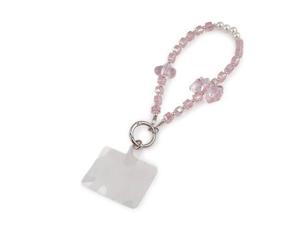 Beaded Phone Charm and Wrist Strap with Secure Insert Mount – Universal Keyring and Handbag Accessory