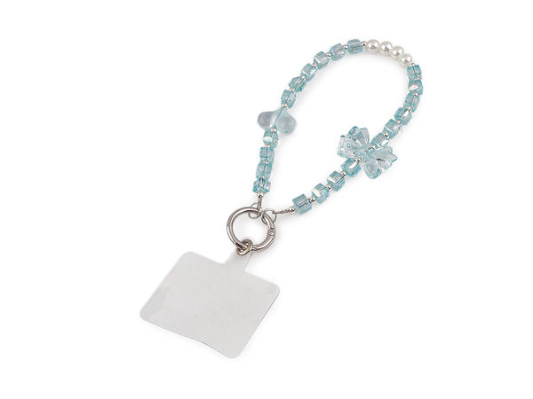 Beaded Phone Charm and Wrist Strap with Secure Insert Mount – Universal Keyring and Handbag Accessory
