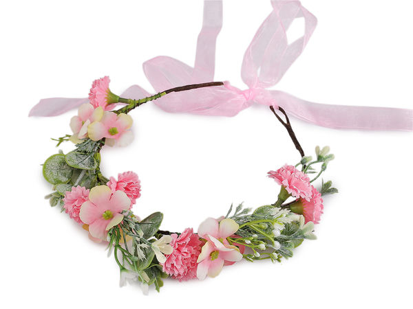 Elegant Adjustable Flower Hair Wreath for Girls - Premium Floral Headband for Weddings, Communions, and Photo Shoots