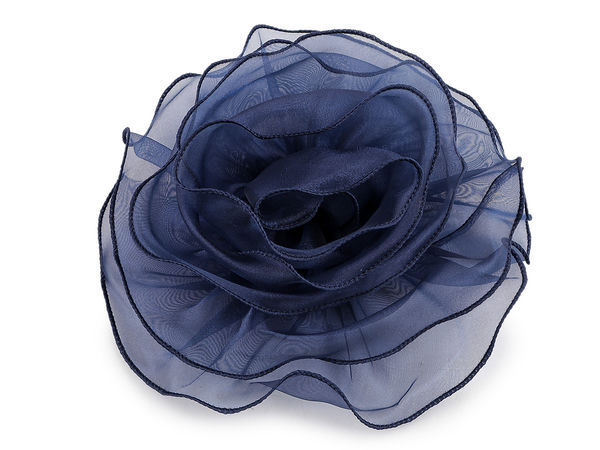 Oversized Organza Rose Flower Brooch (20 cm) – Elegant Statement Pin for Jackets, Dresses & Special Occasions