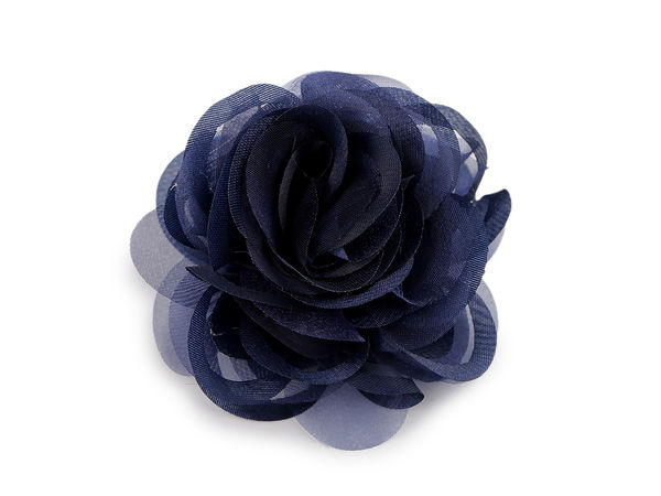 Elegant Organza Flower Brooch - Premium Rose-Shaped Fabric Pin for Jackets, Dresses, and Handbags (Ø 9 cm)