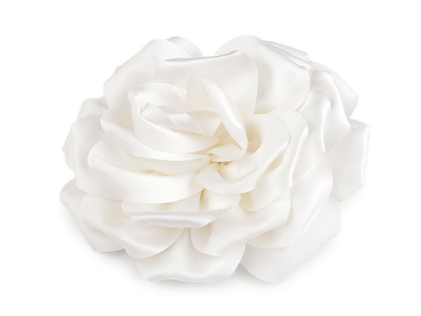 Handcrafted Large Satin Rose Brooch Pin (17cm) - Elegant Floral Statement Corsage for Dresses, Jackets, and Handbags
