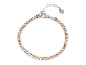 Elegant Stainless Steel Rhinestone Bracelet - Sparkling Statement Fashion Jewellery