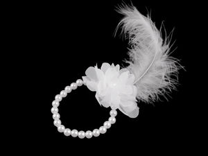 Elegant Pearl Wedding Bracelet for Bridesmaids - Stretch Bridal Wristband with Flower and Bow Designs