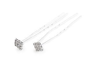 Rhinestone Hairpins Ø12mm Set of 4 – Decorative Crystal Hair Pins for Bridal, Prom & Festive Hairstyles