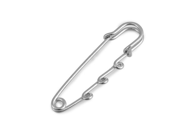Platinum Decorative Safety Pin for DIY Crafting & Sewing | Premium Haberdashery Fastener