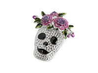 Metallic Skull Brooch Pin – Statement Fashion Jewellery for Jackets, Bags, Coats & Accessories