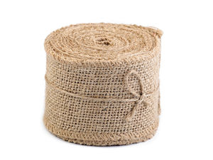 Premium Natural Jute Burlap Ribbon Roll (60mm Width) - Fray-Resistant Sewn Edges for Floral Arrangements, Wreaths, and Rustic Crafts