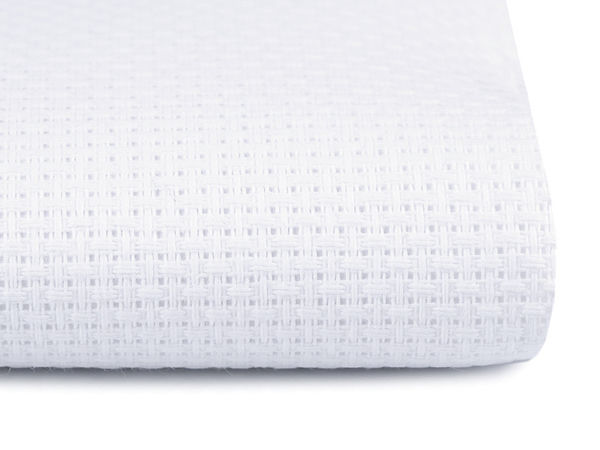 Premium Cross Stitch & Embroidery Canvas Fabric (140 cm Width) - White