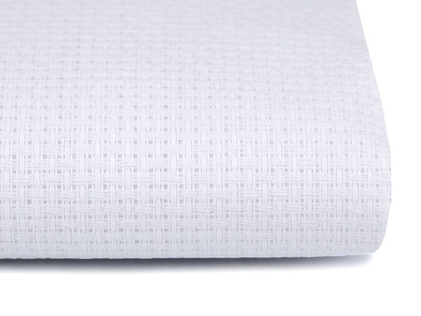 Premium White Cross Stitch Canvas Fabric - 140 cm Width