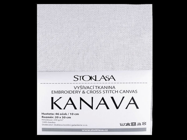 Kanava Premium Cross Stitch & Embroidery Canvas | 20x30 cm, 46 Eyelets/10 cm