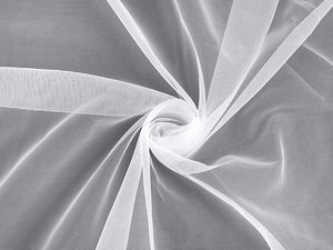 Premium Lightweight Chiffon Knit Fabric - Semi-Elastic Soft Drape Material for Bridal & Formal Wear
