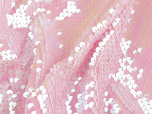 Premium Shimmering Sequin Satin Fabric - 5mm Sequins for Costumes, Gowns, and DIY Crafts