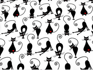 Premium Cat Print Cotton Canvas Fabric for Sewing, Crafting, and Home Decor