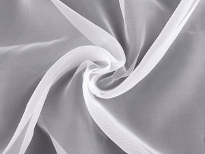 Premium Sheer Voile Curtain Fabric with Weighted Bottom Hem, 276 cm Width