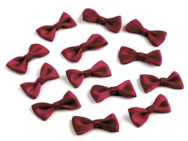 Premium Mini Satin Craft Bows for Apparel, Accessories & Wedding Decorations, 12x25 mm