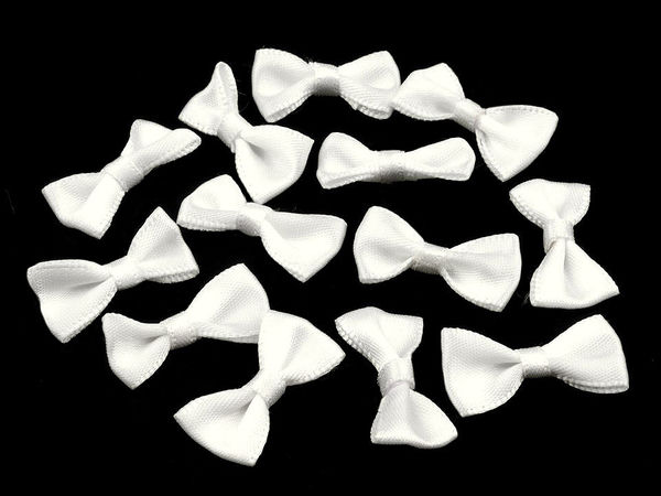 Premium Mini Satin Craft Bows for Apparel, Accessories & Wedding Decorations, 12x25 mm