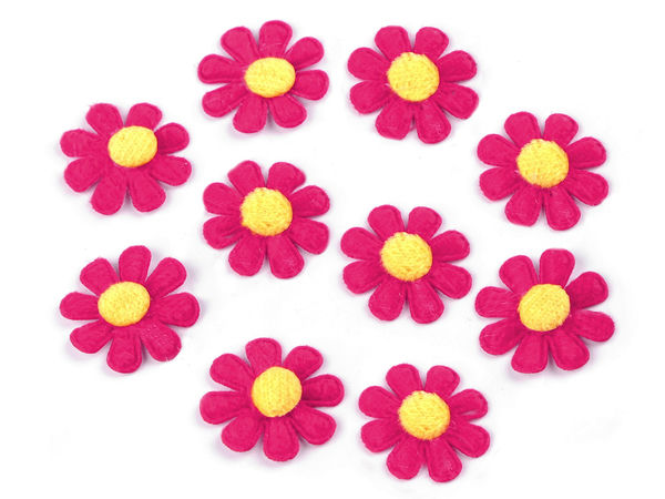 Elegant Felt Flower Embellishments (2.7cm) - Decorative Appliques for Sewing, Crafts, and DIY Accessories