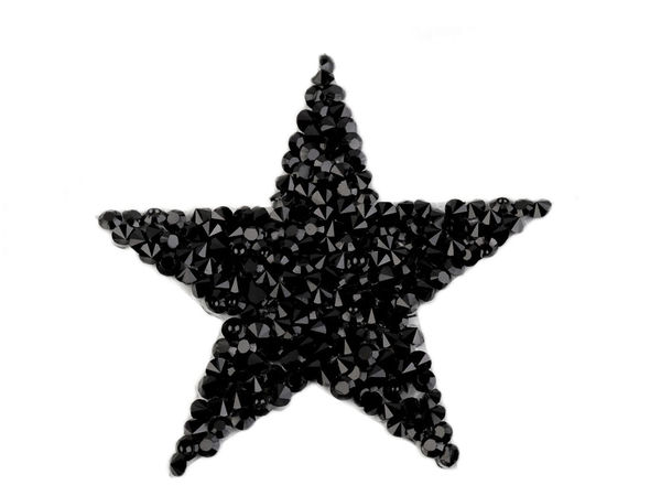 Premium Rhinestone Iron-On Appliques - Star and Heart Shaped Adhesive Patches for Clothes, Shoes, and Accessories