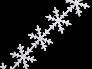 Premium Felt Snowflake Garland Trimming Ribbon for Holiday Crafts, Wreaths & Gift Wrapping