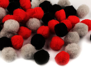 Premium Craft Pom Poms (18-20mm) - Versatile Decorative Embellishments for Apparel, Accessories, and DIY Projects