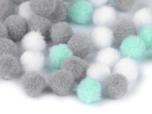 Premium Decorative Mini Pom Poms (8mm) for Apparel, Accessories, and DIY Crafts