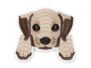 Premium Embroidered Dog Patch - Sew-on and Iron-on Decorative Applique for Clothing, Jackets, and Backpacks