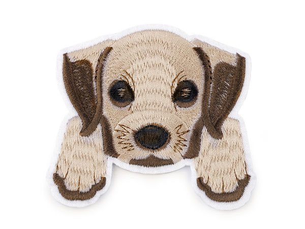 Premium Embroidered Dog Patch - Sew-on and Iron-on Decorative Applique for Clothing, Jackets, and Backpacks