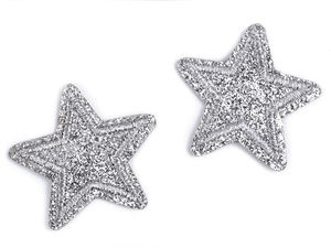 Premium Glitter Star Iron-On Transfer Patch for Clothing and Accessories