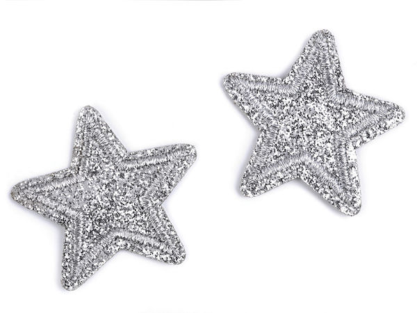 Premium Glitter Star Iron-On Transfer Patch for Clothing and Accessories