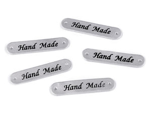 Premium Eco-Leather Handmade Sew-On Labels, 10x48mm - Craft Patches for Knitting, Bags, and Apparel