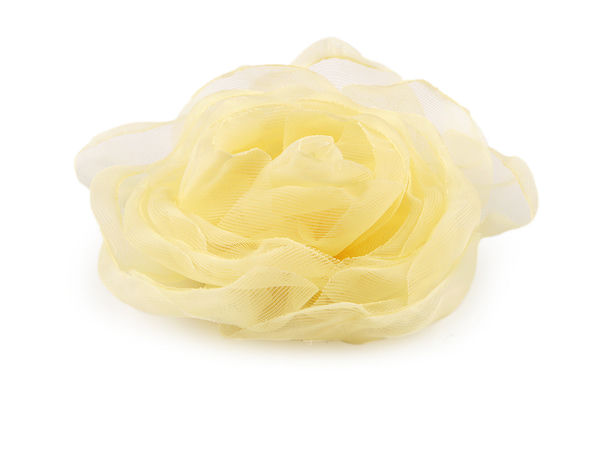 Premium 8cm Organza Rose Flower Embellishment for Sewing & Gluing | Decorative Floral Applique for Dresses, Hats & Accessories