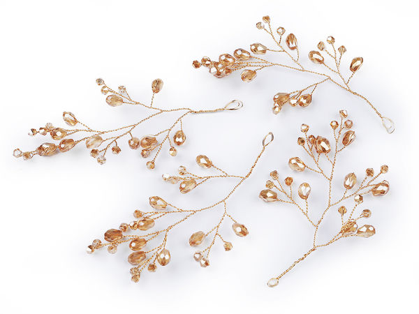 Handmade Crystal Rhinestone Wire Twig - Flexible Beaded Sprig for Weddings, Hair Accessories, and Holiday Decor