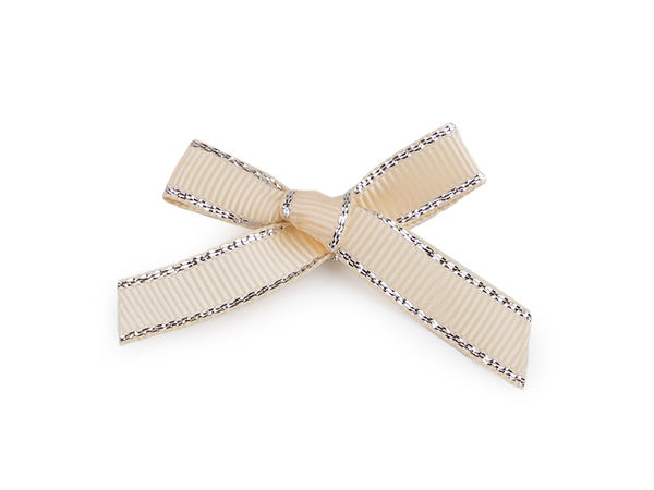 Premium 10mm Lurex-Edged Grosgrain Ribbon Bows for Weddings, Gifts, and DIY Crafts