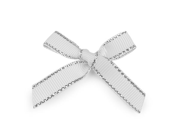 Premium 10mm Lurex-Edged Grosgrain Ribbon Bows for Weddings, Gifts, and DIY Crafts