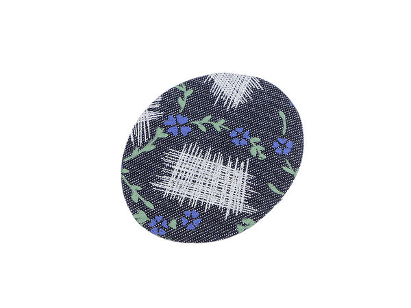 Premium Floral Oval Iron-On Patches, Decorative Fabric Repair Applique, 5.5 x 7 cm