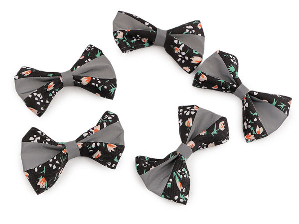 Premium Reflective Floral Bow Patch - Sew-On and Glue-On Applique for Clothing, Bags, and Pet Accessories