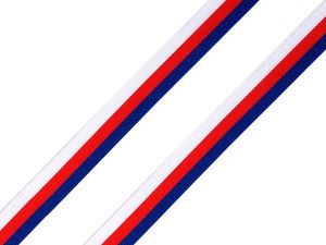 Premium Czech-Made Taffeta Tricolor Ribbon - 10mm x 10m