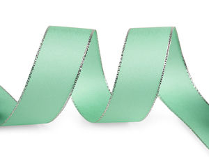 Premium Czech-Made Taffeta Ribbon (25mm) with Elegant Lurex Shimmer - Perfect for Gifts, Weddings, and Creative Decor